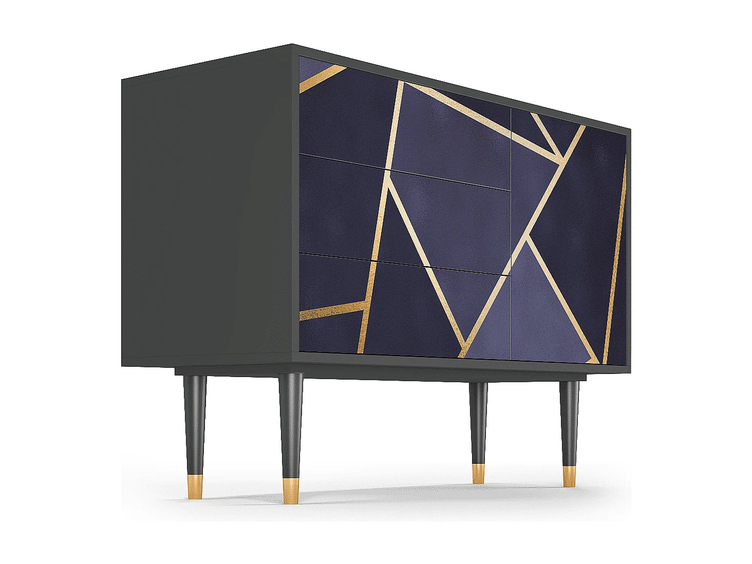 Kredens - 115х84х41 cm - S3 - The Amethyst, Antracyt