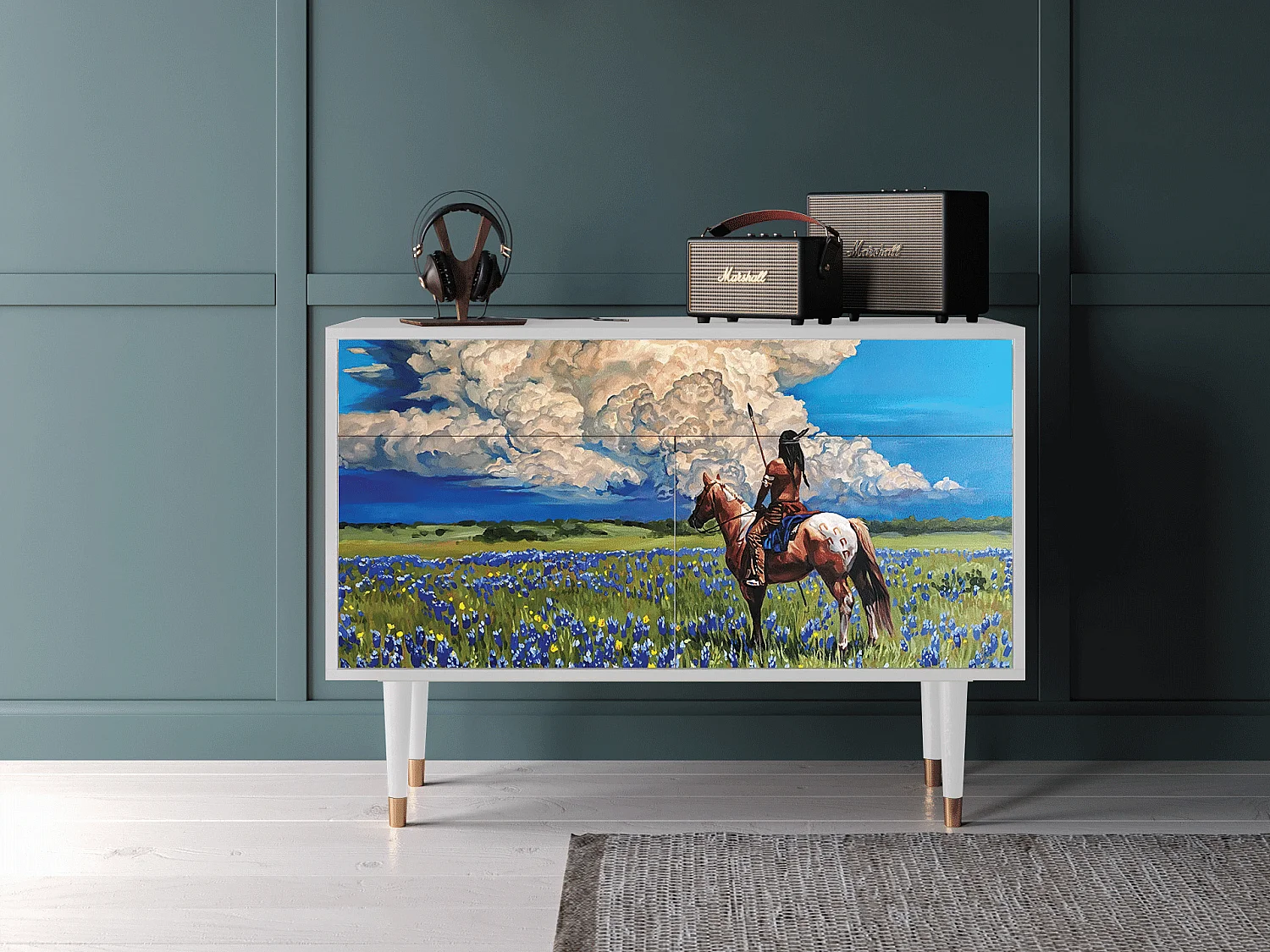 Buffet - 115x85x48 cm - BS4 - Thunderheads by Dean, Blanc
