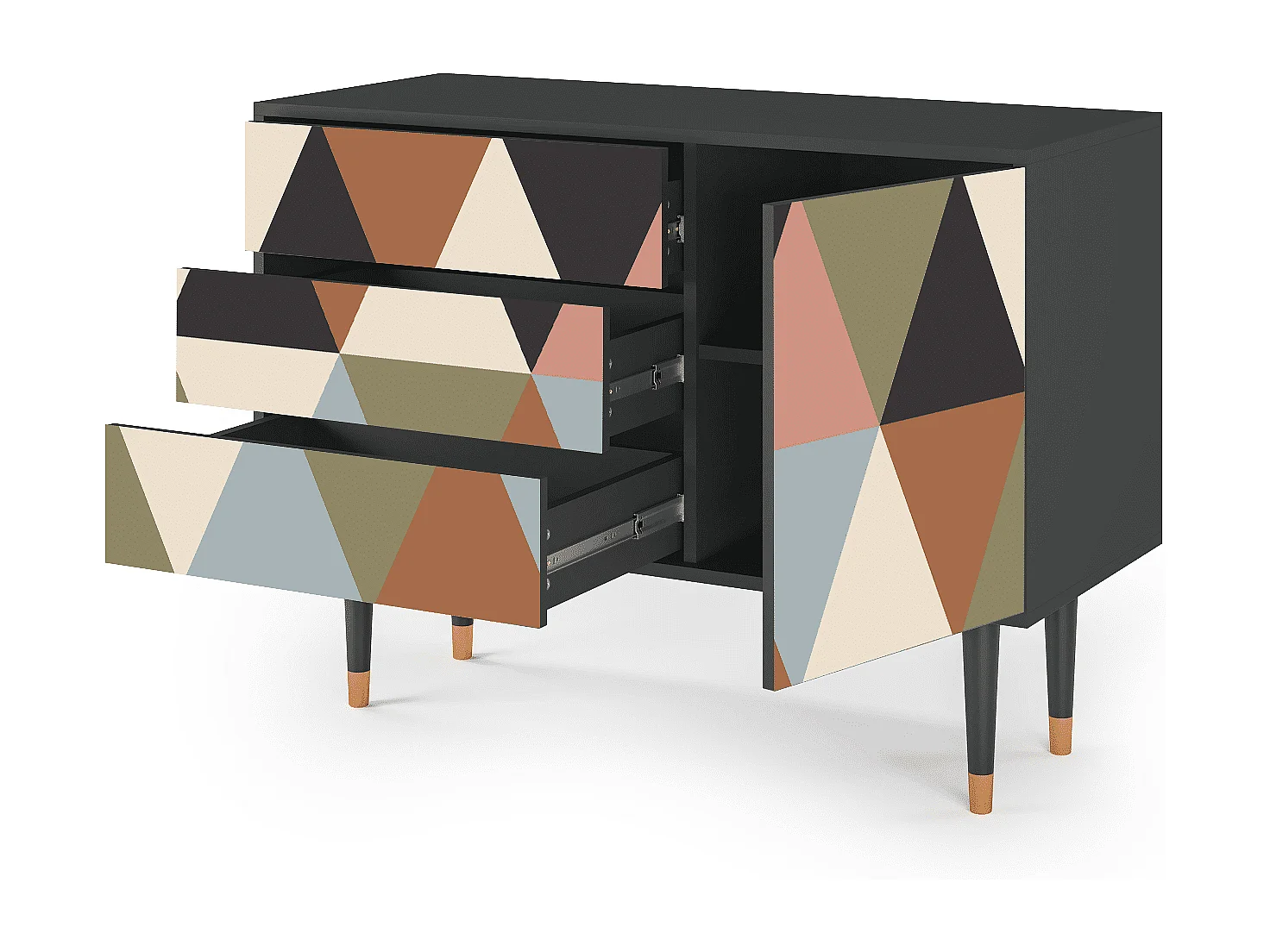 Buffet - 115х84х41 cm - S3 - Royal Triangles, Anthracite
