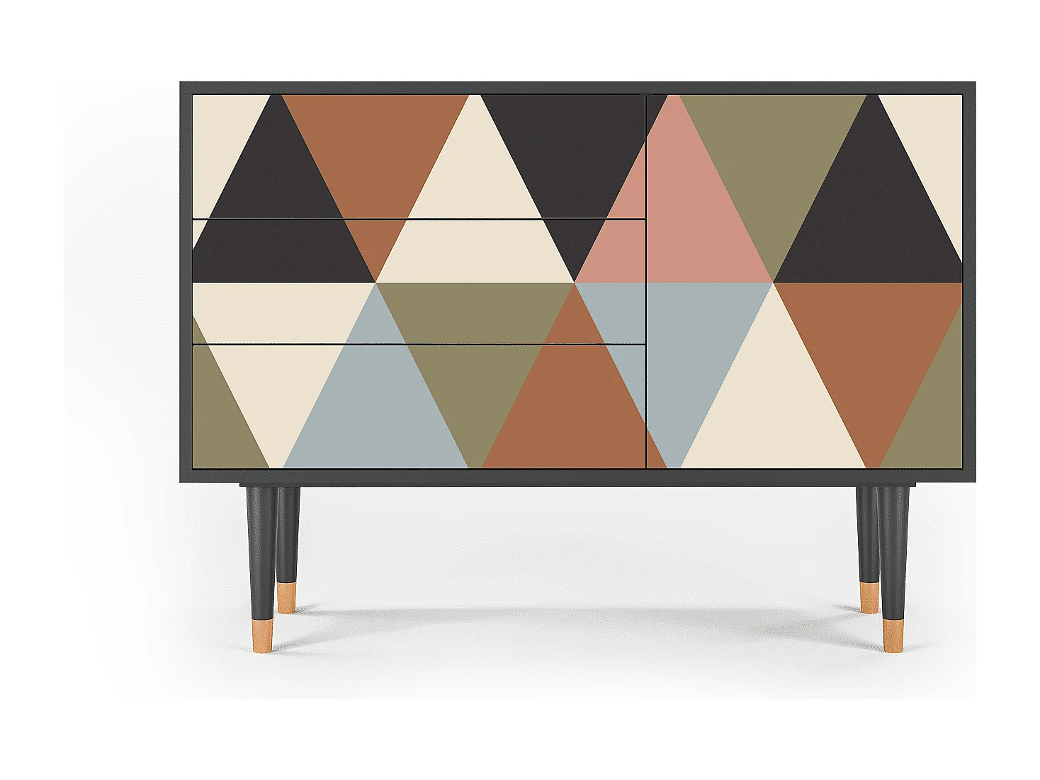 Credenza - 115х84х41 cm - S3 - Royal Triangles, Antracite