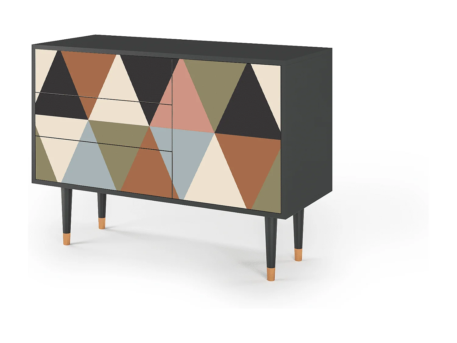 Credenza - 115х84х41 cm - S3 - Royal Triangles, Antracite