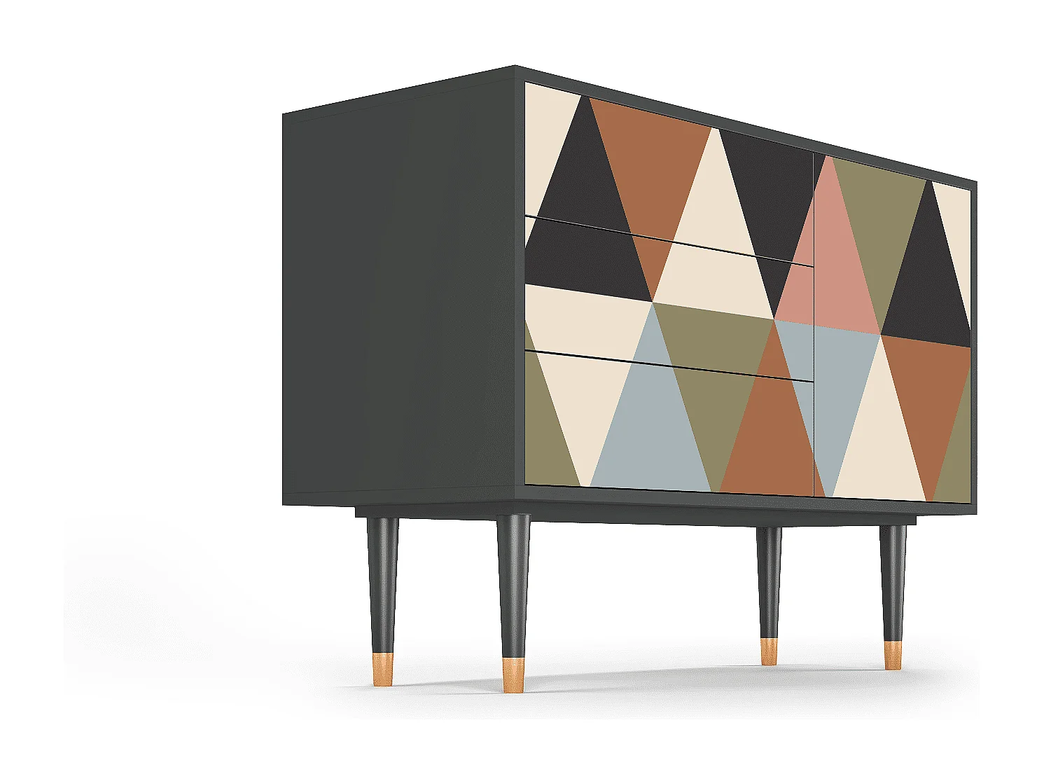 Credenza - 115х84х41 cm - S3 - Royal Triangles, Antracite