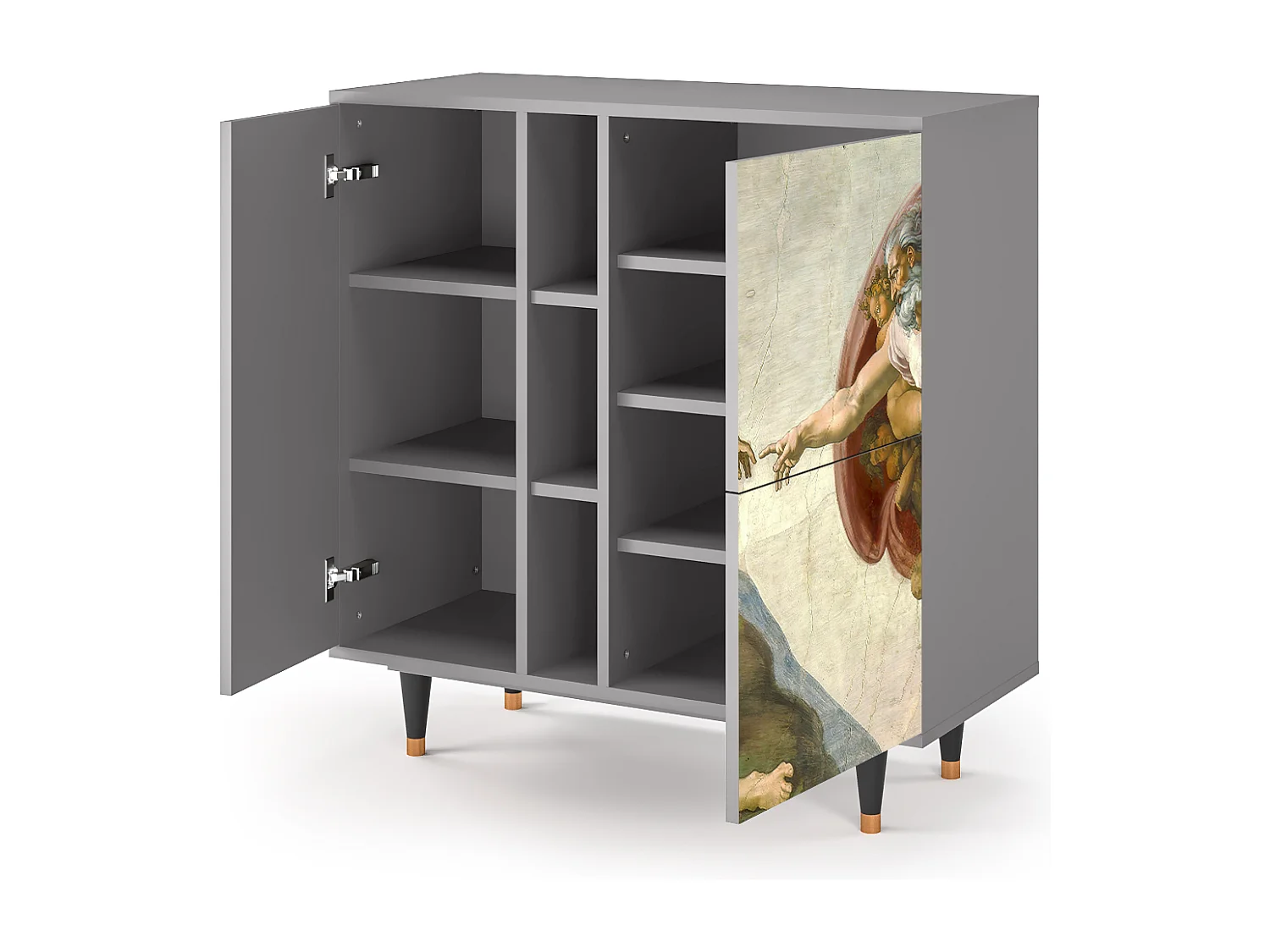 Kredens - 94х96х41 cm - BS5 - The Creation of Adam, Szary