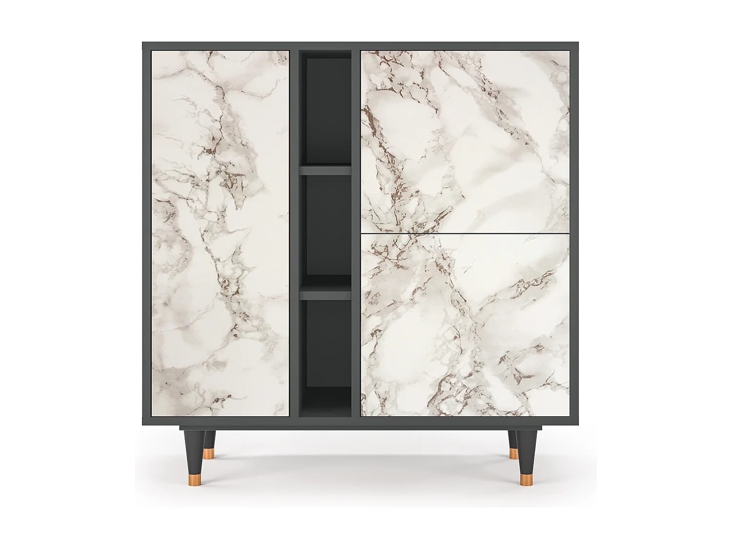 Credenza - 94х96х41 cm - BS5 - Milk Marble, Antracite