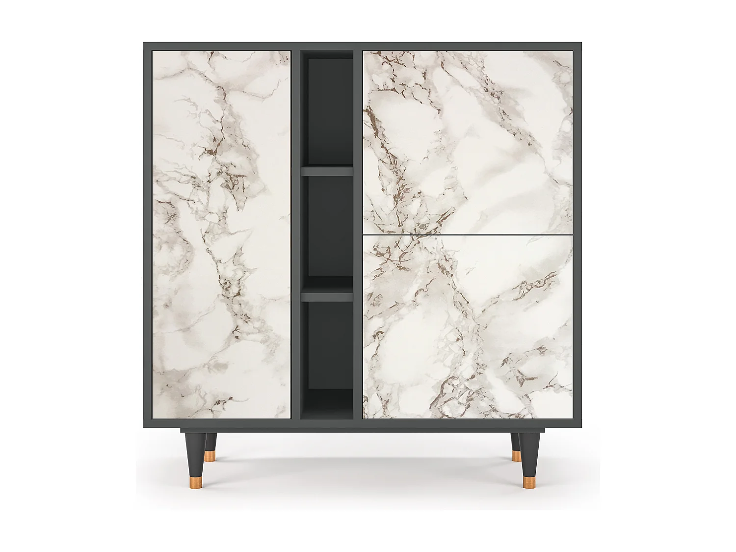 Credenza - 94х96х41 cm - BS5 - Milk Marble, Antracite