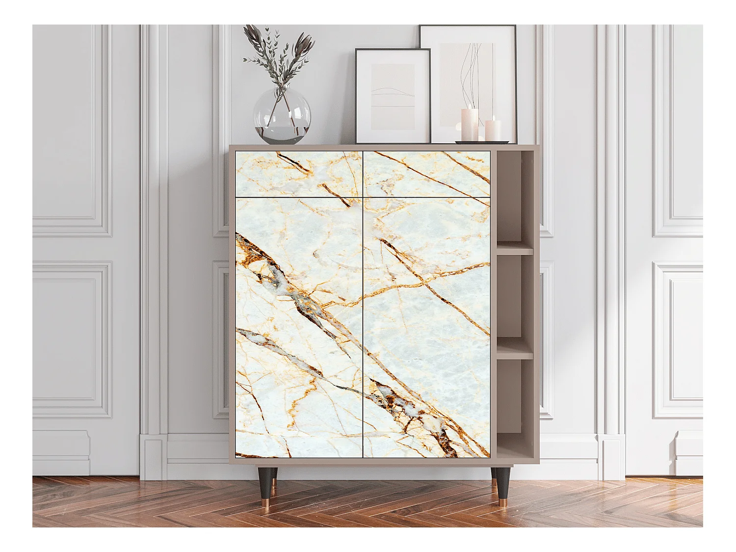 Buffet - 96х110х41 cm - BS6 - Sabley Marble, Latte