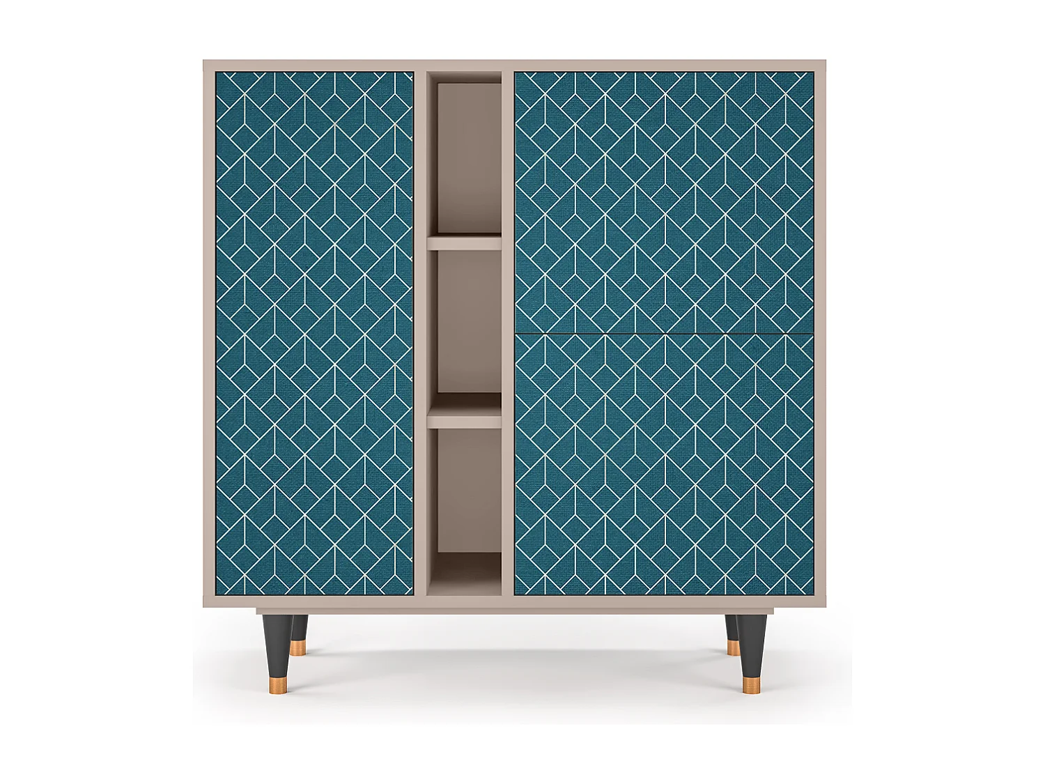 Dressoir - 94х96х41 cm - BS5 - Turquoise Geometry, Latte
