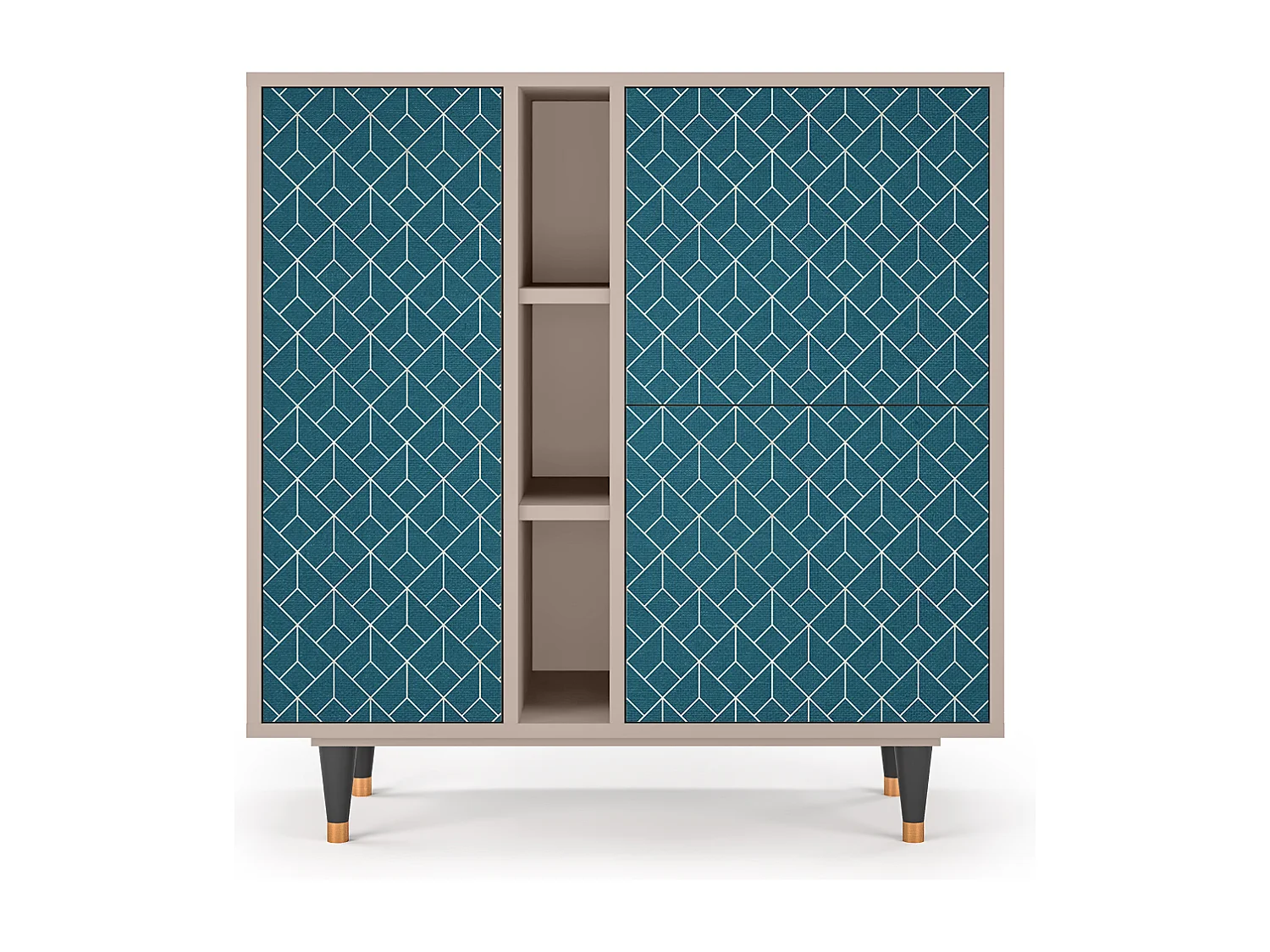Buffet - 94х96х41 cm - BS5 - Turquoise Geometry, Latte