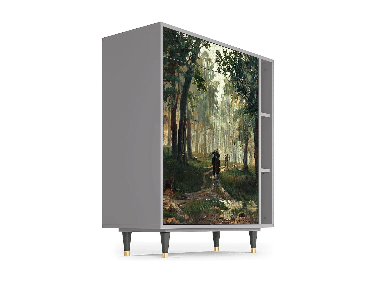 Buffet - 96х110х41 cm - BS6 -  Rain in the Oak Forest, Gris