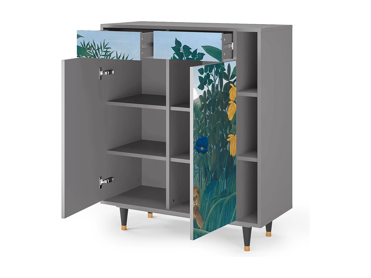 Credenza - 96х110х41 cm - BS6 - The Repast of the Lion, Grigio