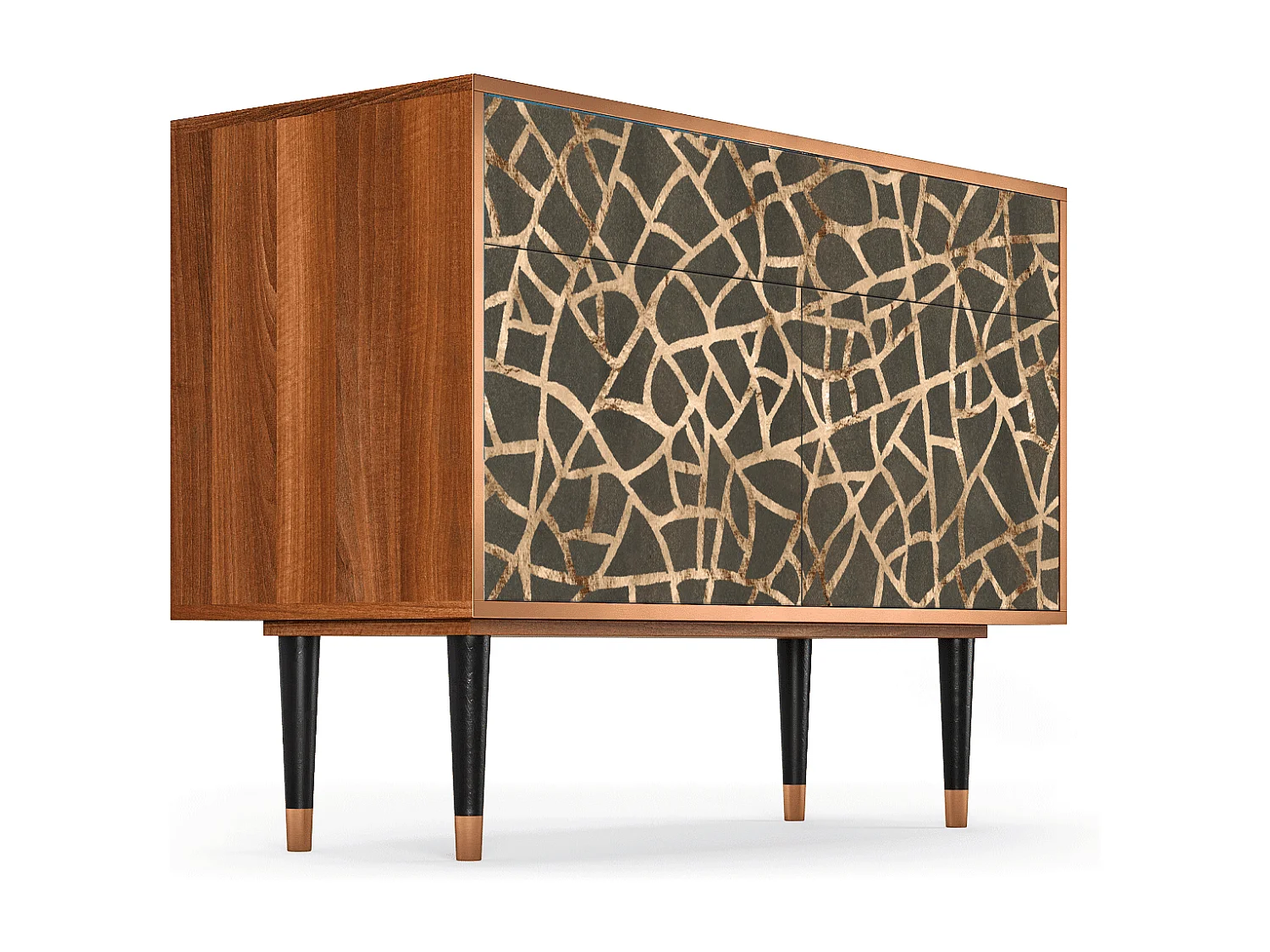 Credenza - 115x85x48 cm - BS4 - Enlarged Leaf, Noce