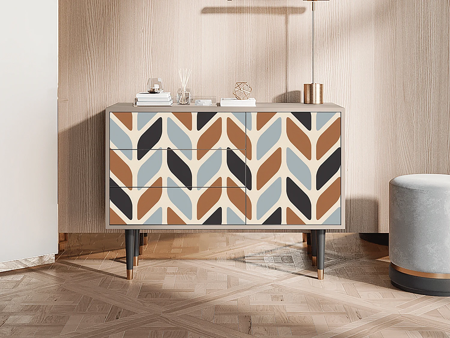 Aparador - 115х84х41 cm - S3 - Beige Laure, Latte