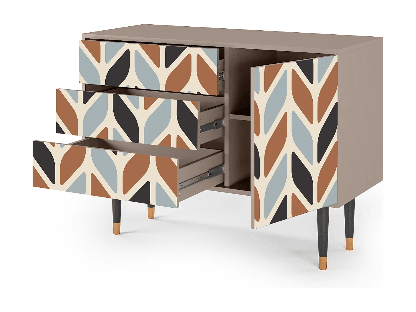 Aparador - 115х84х41 cm - S3 - Beige Laure, Latte