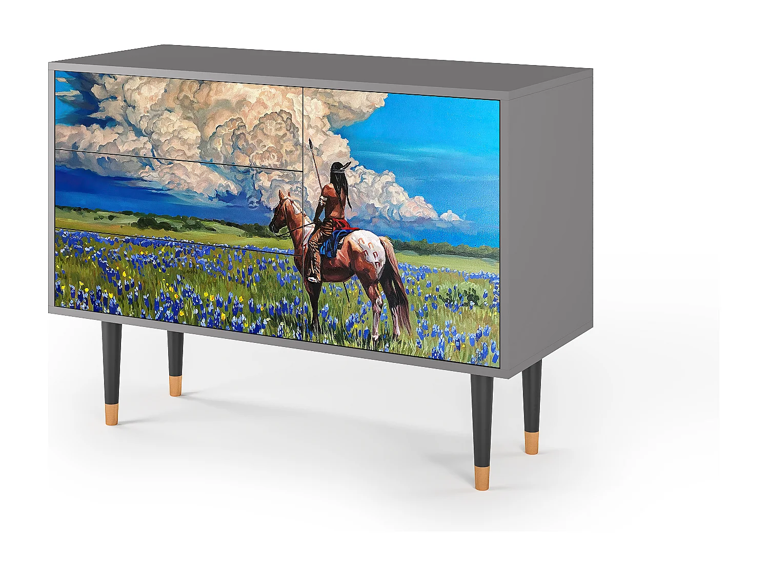 Credenza - 115х84х41 cm - S3 - Thunderheads by Dean, Grigio