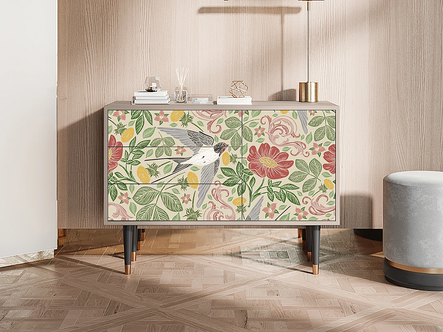 Credenza - 115х84х41 cm - S3 - Spring Swallow, Latte