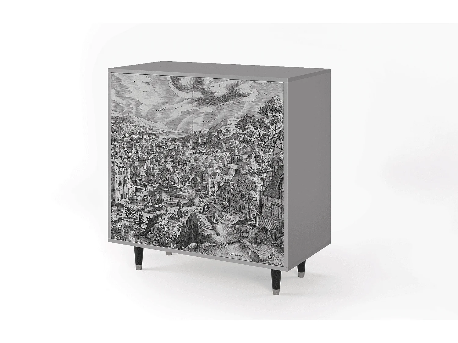 Buffet - 94x96x48 cm - BS3 - Bird Dropping, Gris