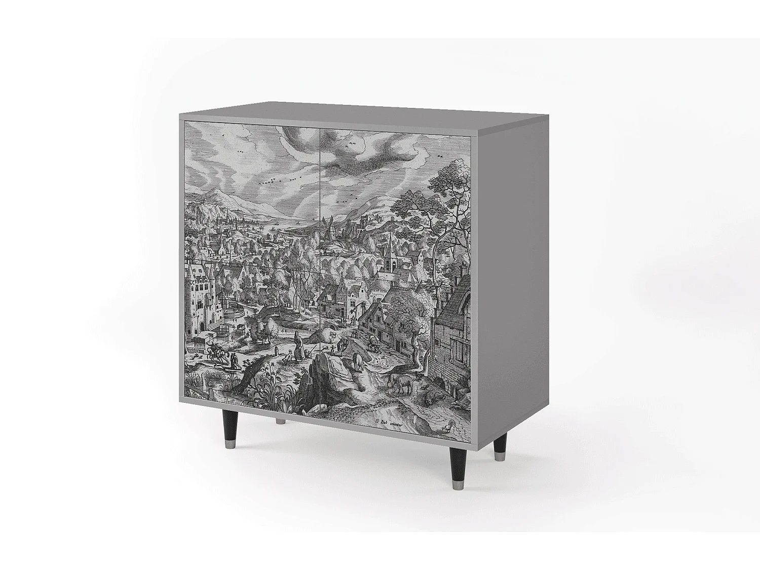 Buffet - 94x96x48 cm - BS3 - Bird Dropping, Gris