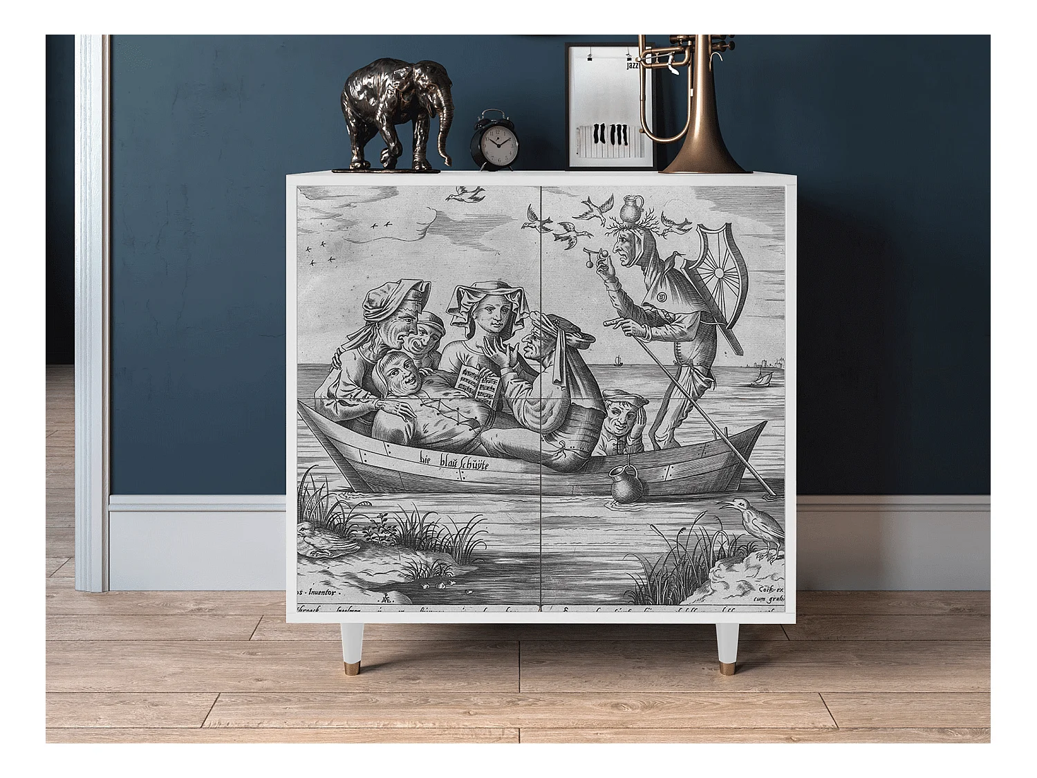 Kredens - 94x96x48 cm - BS3 - Blau Schuyte, Biały