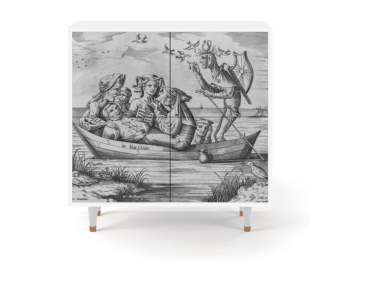 Credenza - 94x96x48 cm - BS3 - Blau Schuyte, Bianco