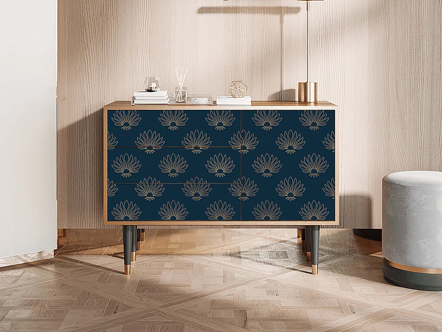 Buffet - 115х84х41 cm - S3 - Blue Lotus, Noyer