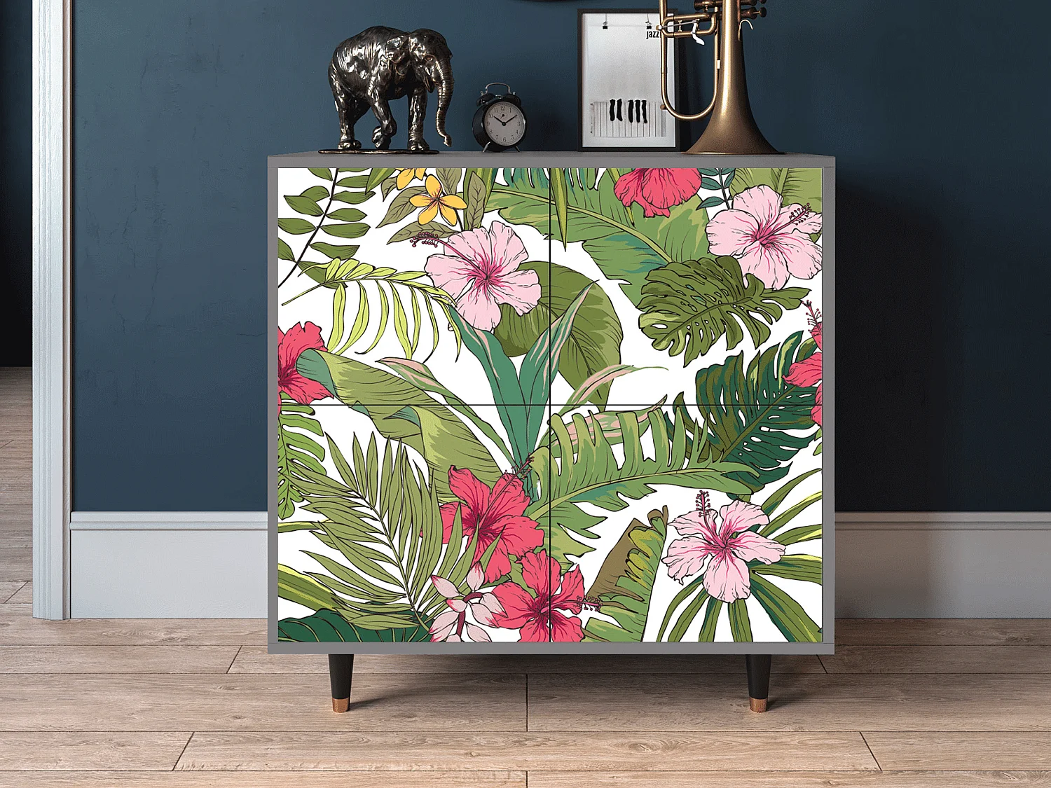 Aparador - 94x96x48 cm - BS3 - Verdant Tropics, Cinza