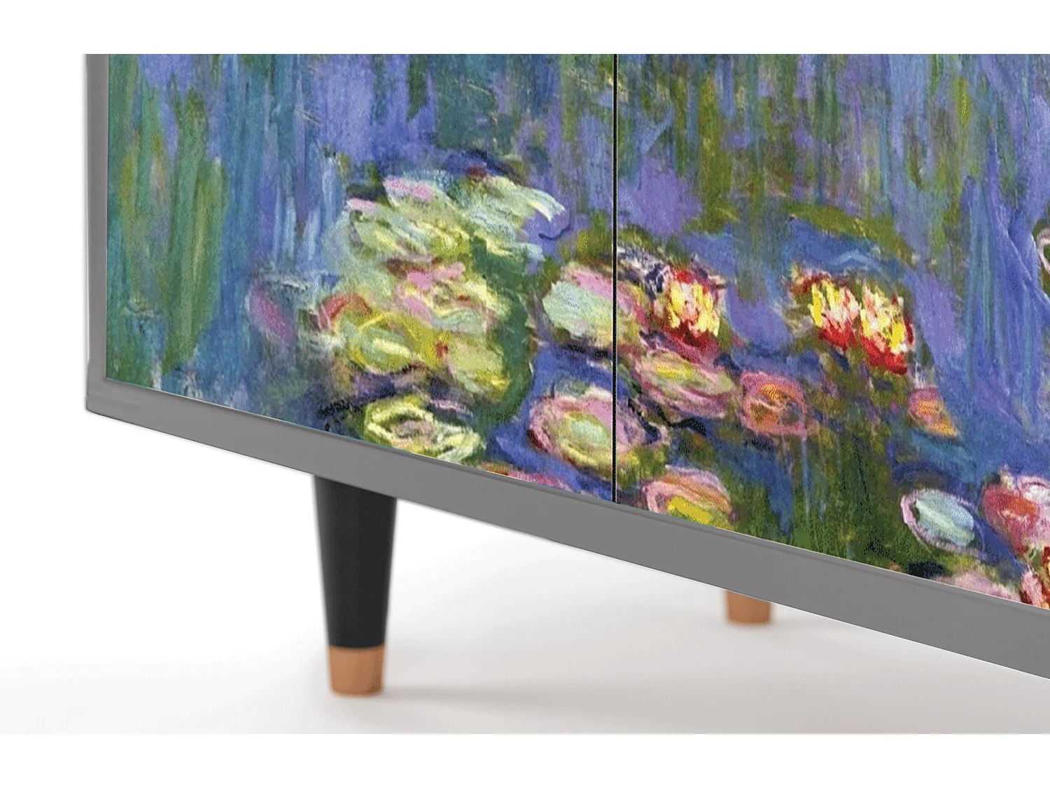 Aparador - 94x96x48 cm - BS3 - The water lily pond  , Cinza