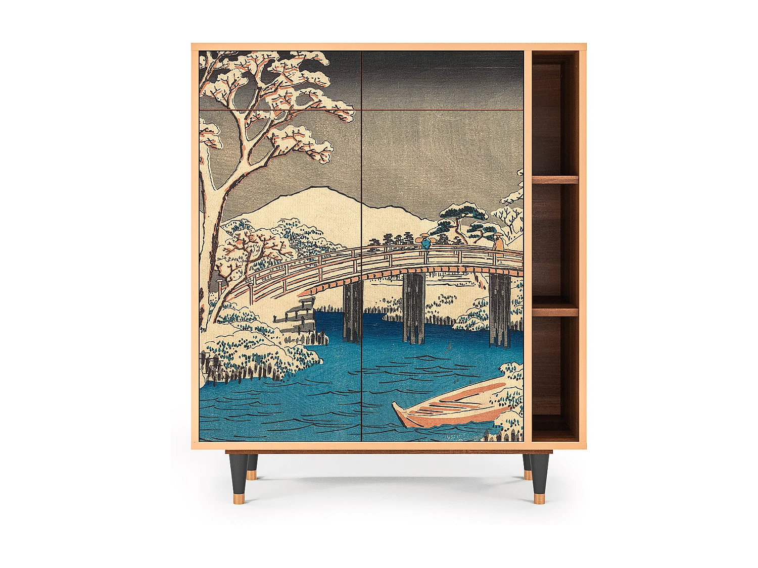 Buffet - 96х110х41 cm - BS6 - Katabira River, Noyer