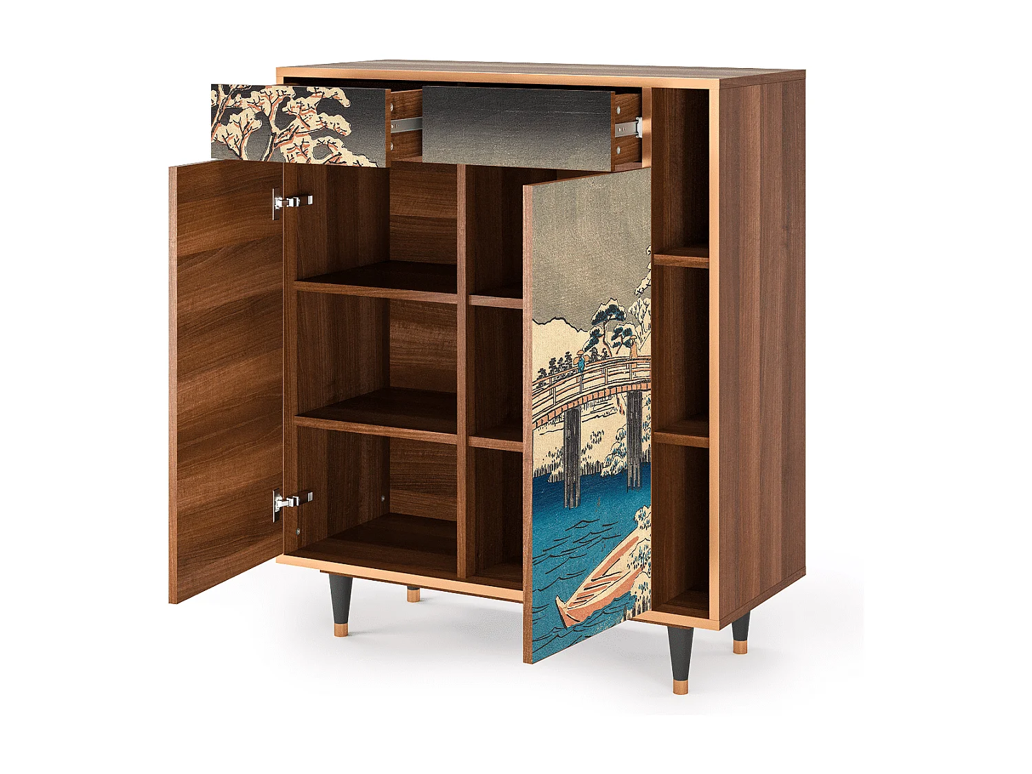 Buffet - 96х110х41 cm - BS6 - Katabira River, Noyer