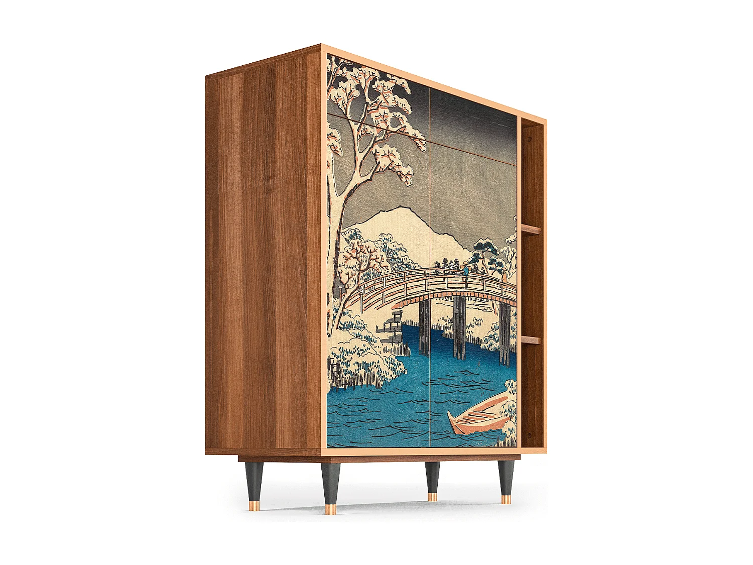 Kredens - 96х110х41 cm - BS6 - Katabira River, Orzech