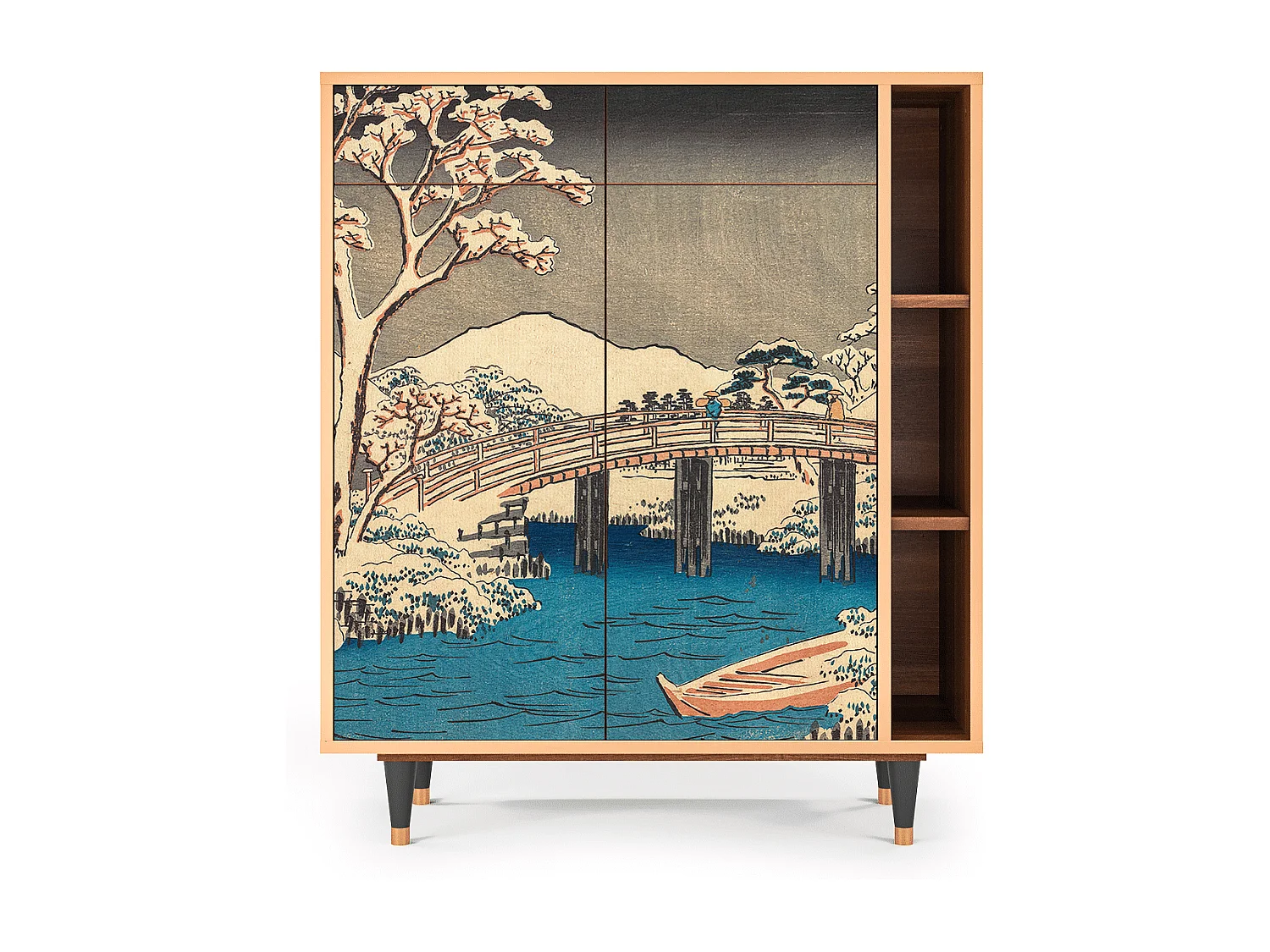 Credenza - 96х110х41 cm - BS6 - Katabira River, Noce