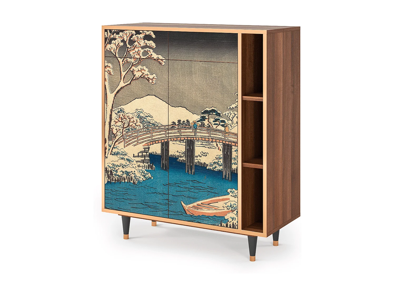 Credenza - 96х110х41 cm - BS6 - Katabira River, Noce