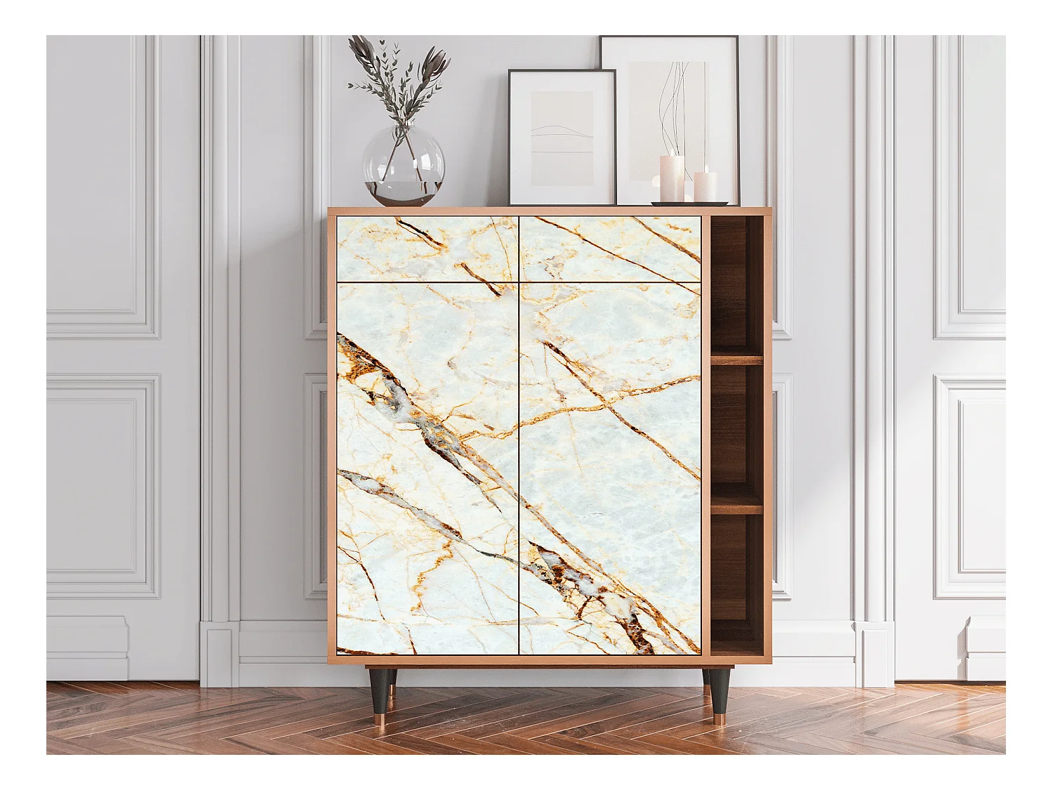 Buffet - 96х110х41 cm - BS6 - Sabley Marble, Noyer