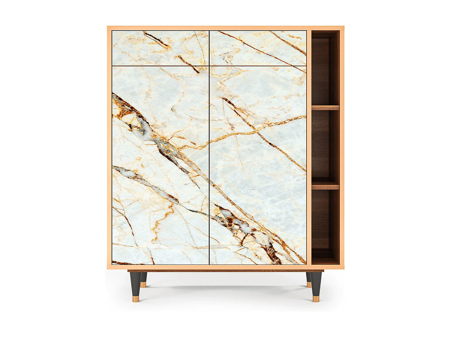 Credenza - 96х110х41 cm - BS6 - Sabbiay Marble, Noce