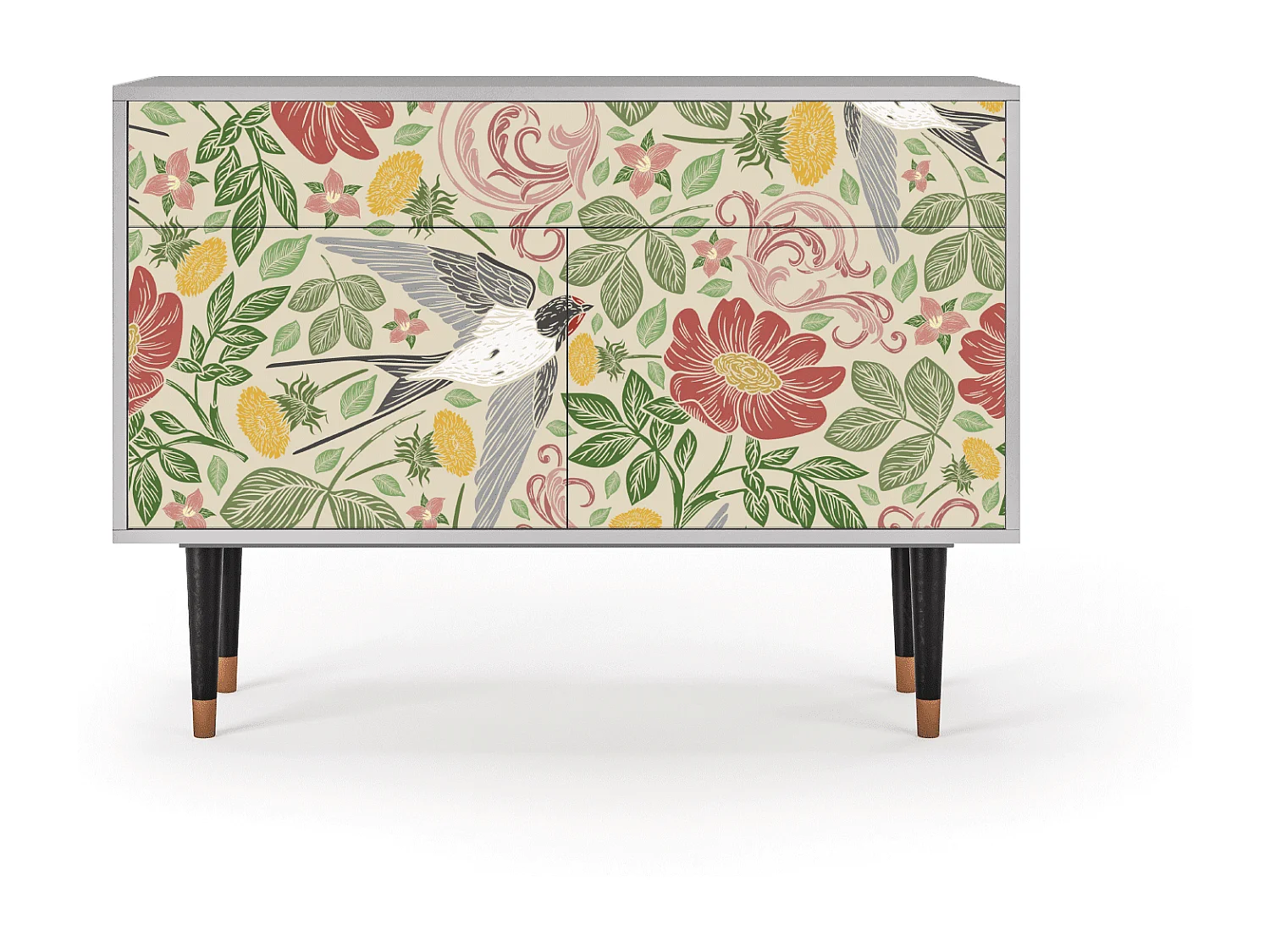 Aparador - 115x85x48 cm - BS4 - Spring Swallow, Cinza