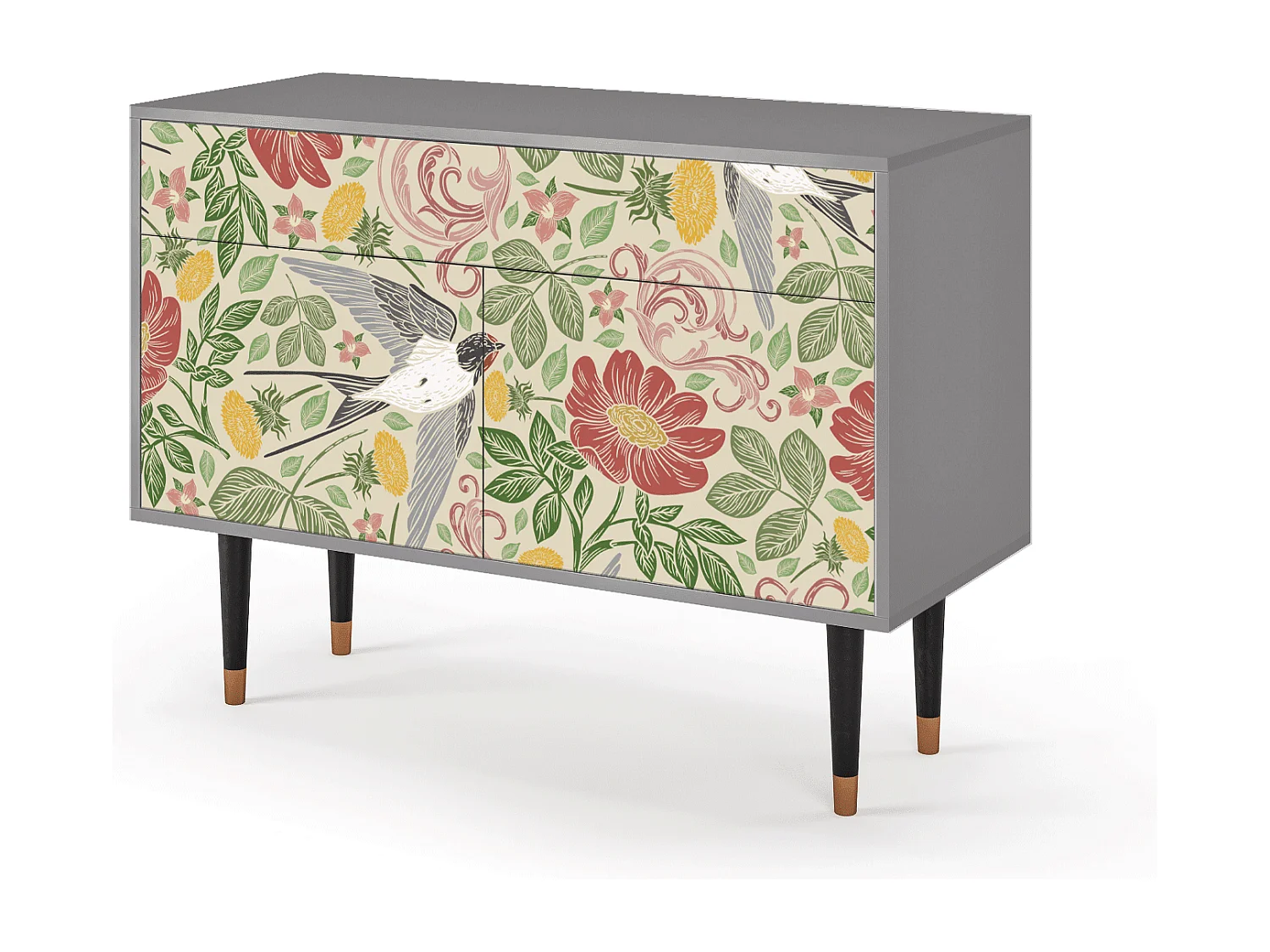 Aparador - 115x85x48 cm - BS4 - Spring Swallow, Cinza