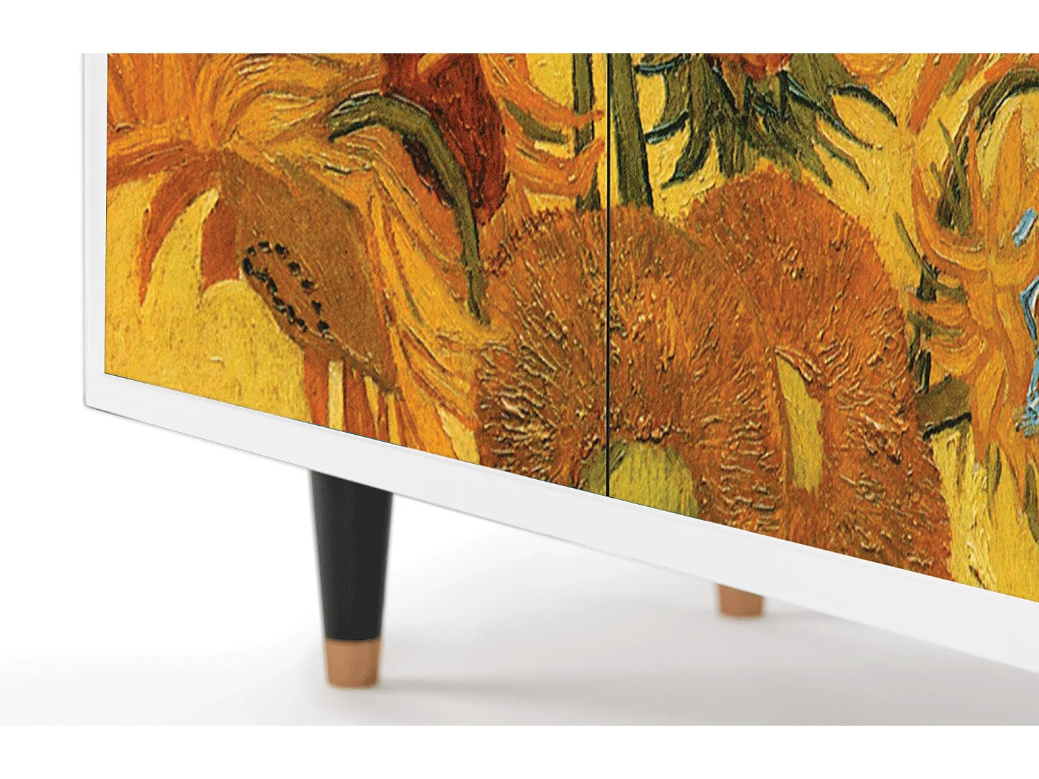 Buffet - 94x96x48 cm - BS3 - Sunflowers, Blanc