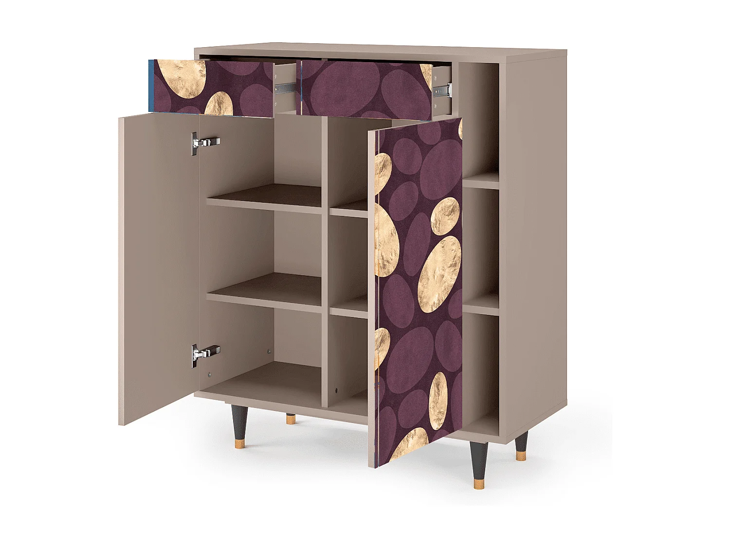 Kredens - 96х110х41 cm - BS6 - Fine Wine, Latte