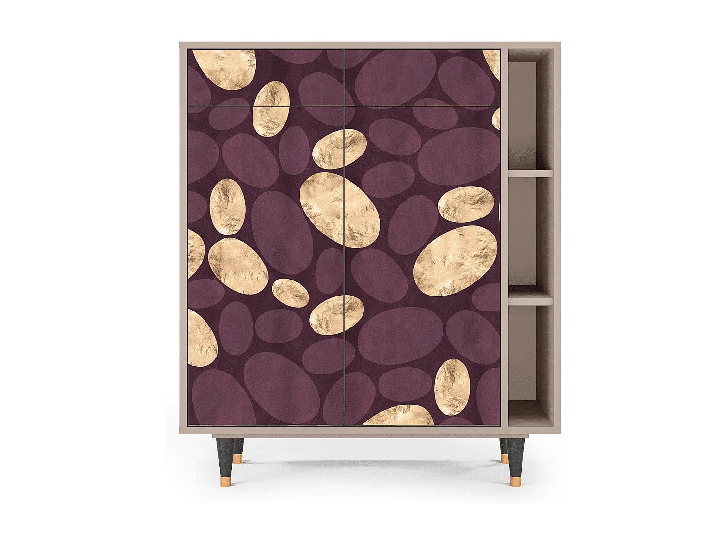 Kredens - 96х110х41 cm - BS6 - Fine Wine, Latte