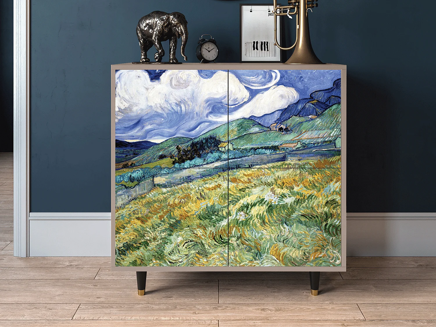 Buffet - 94x96x48 cm - BS3 - Landscape, Latte