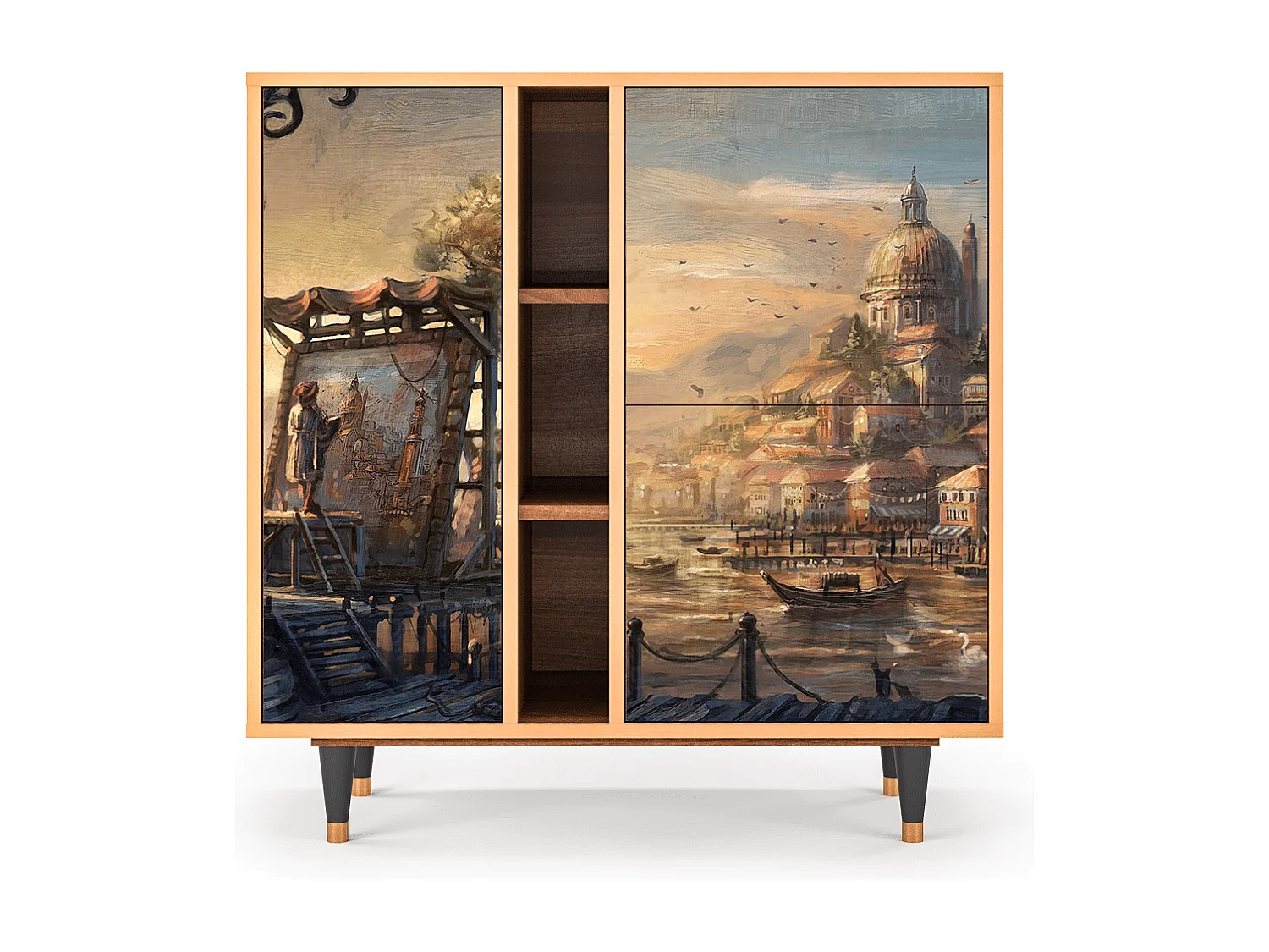 Kredens - 94х96х41 cm - BS5 - Venice, Orzech