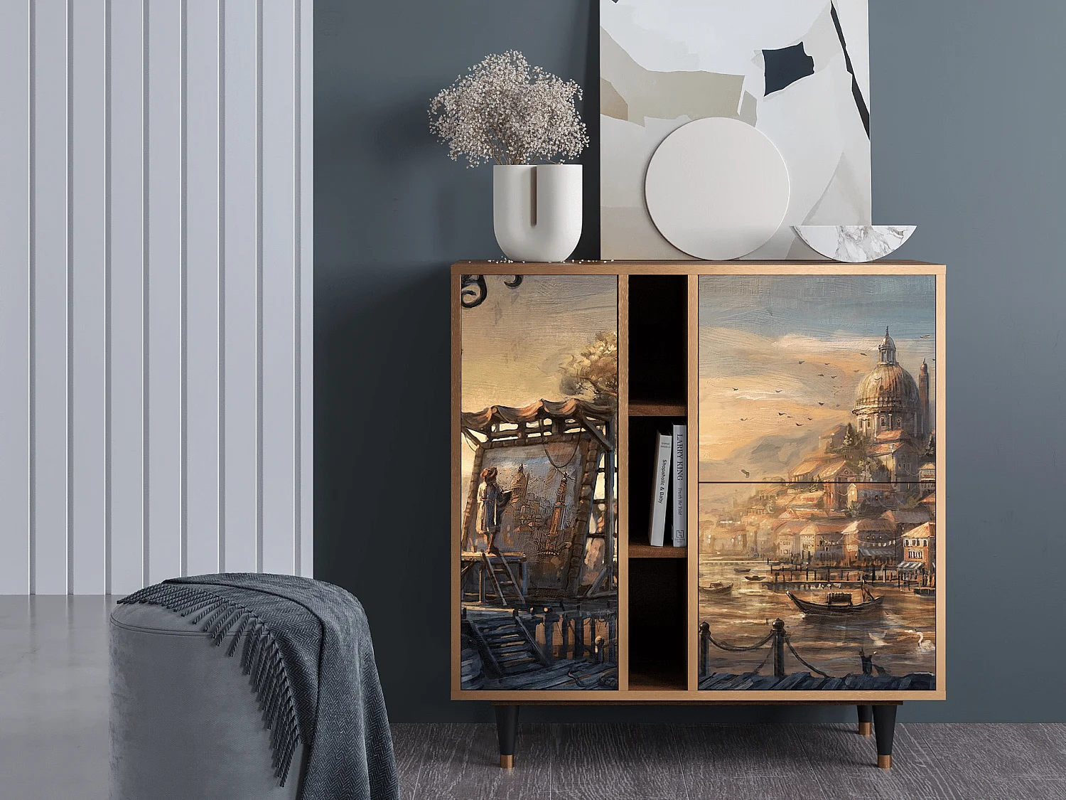 Credenza - 94х96х41 cm - BS5 - Venice, Noce