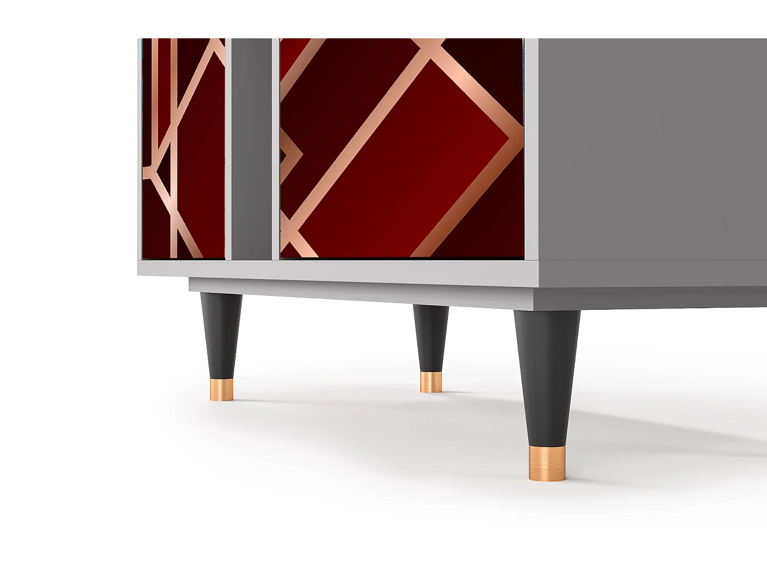 Kredens - 94х96х41 cm - BS5 - Velvet 1920's, Szary