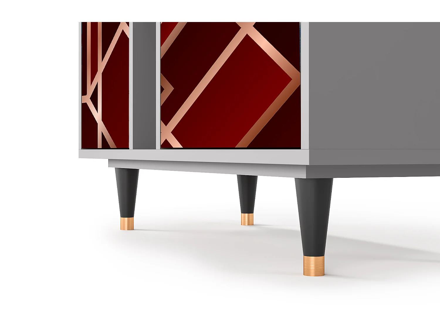 Kredens - 94х96х41 cm - BS5 - Velvet 1920's, Szary