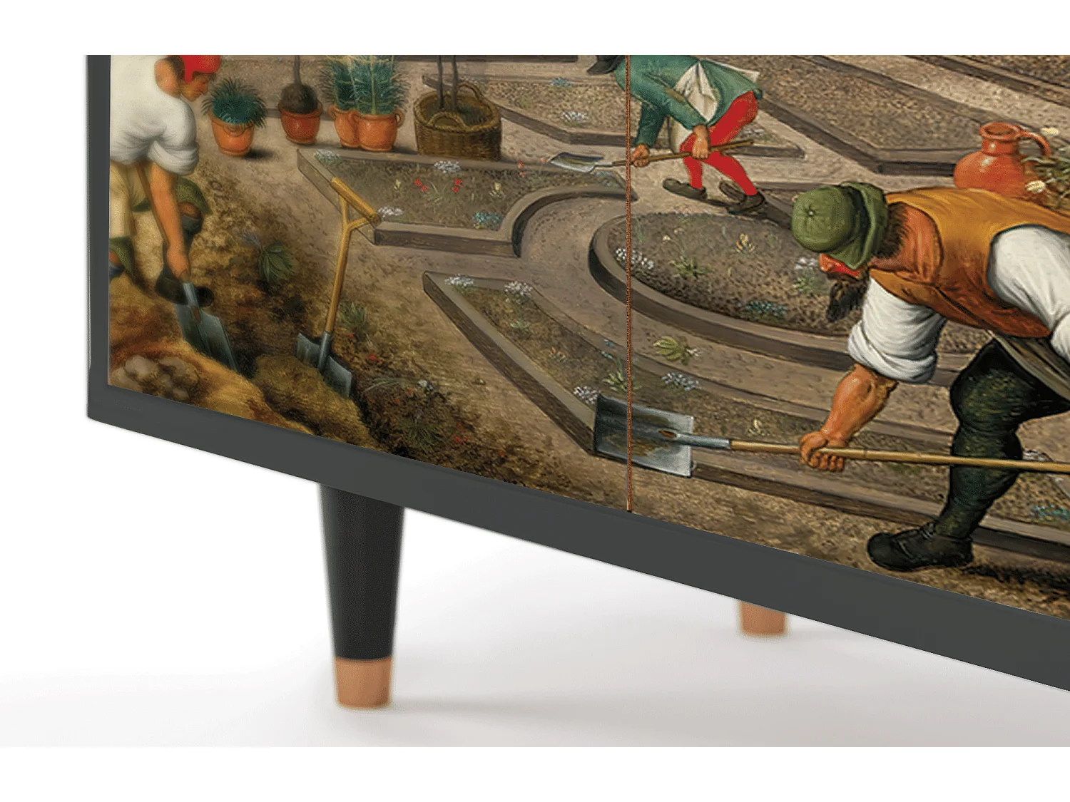 Kredens - 94x96x48 cm - BS3 - The Younger - Spring, Antracyt