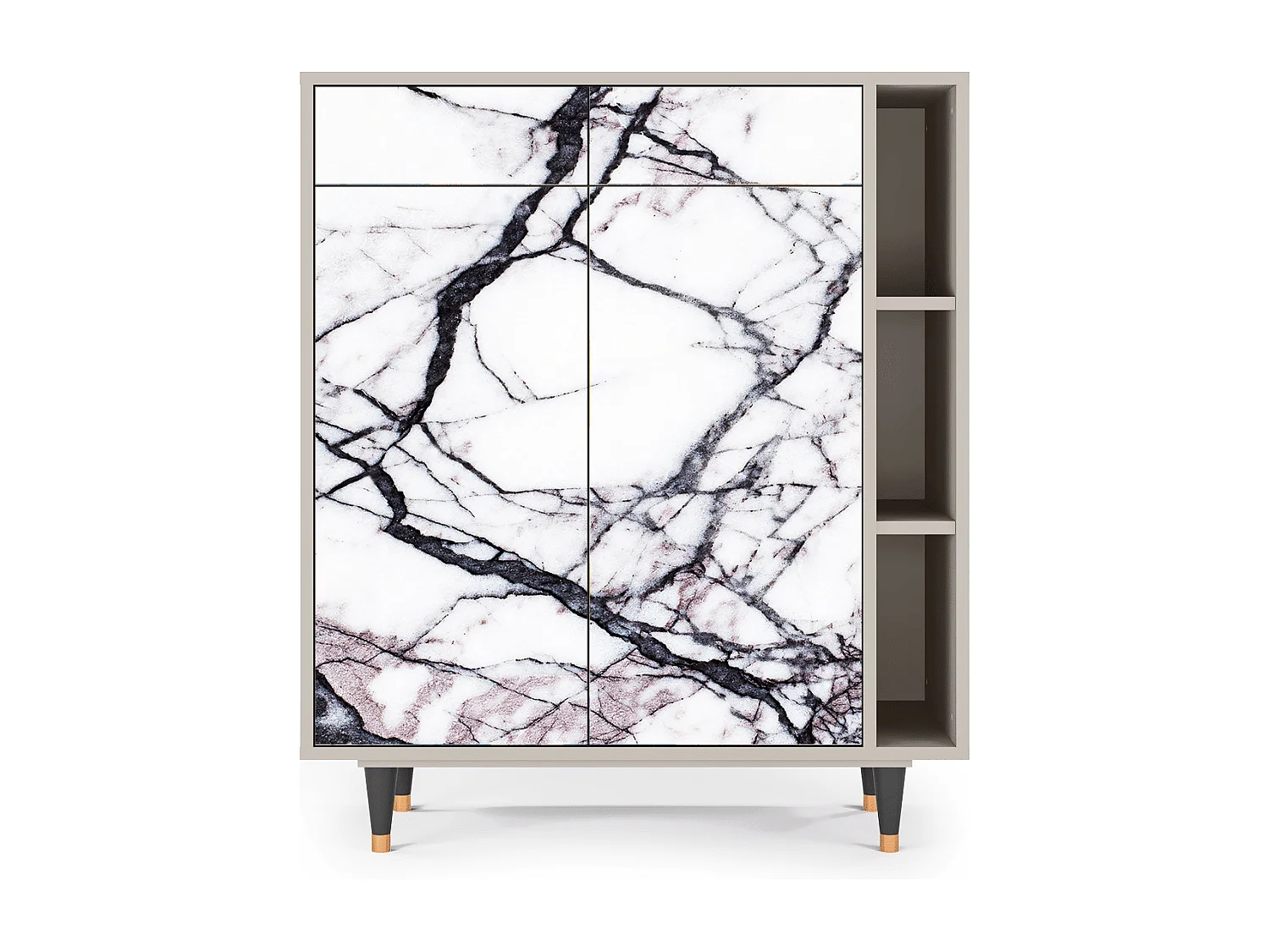 Dressoir - 96х110х41 cm - BS6 - Raven Marble, Zand