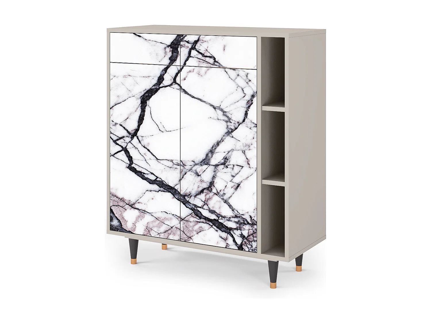 Dressoir - 96х110х41 cm - BS6 - Raven Marble, Zand