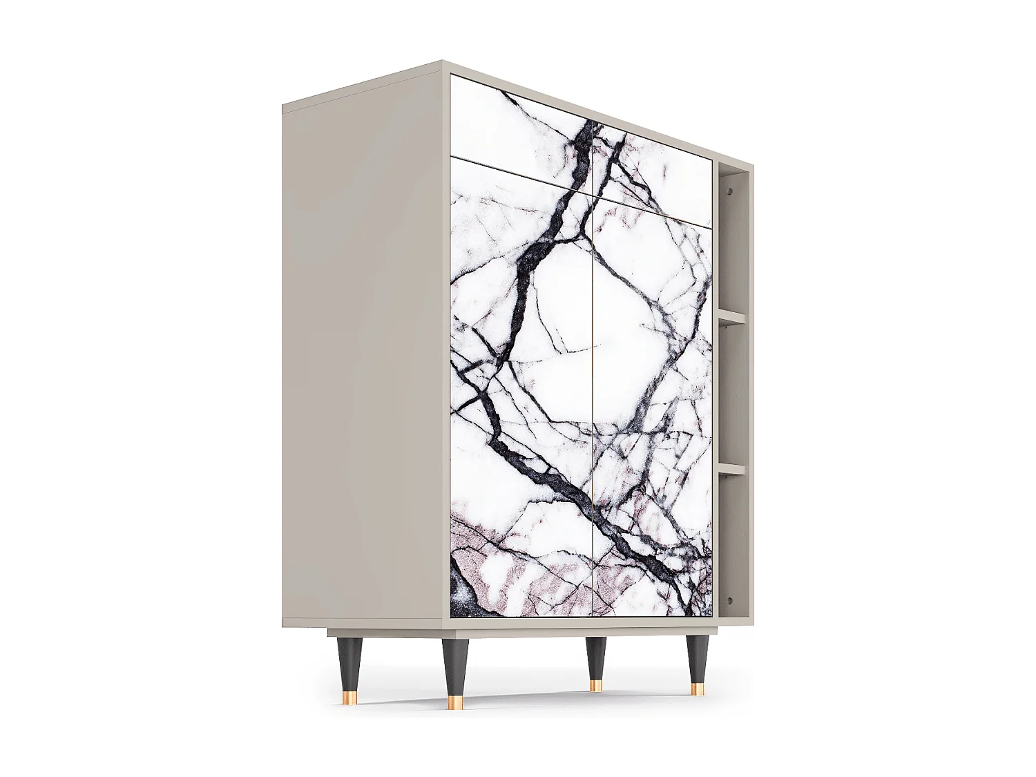 Dressoir - 96х110х41 cm - BS6 - Raven Marble, Zand