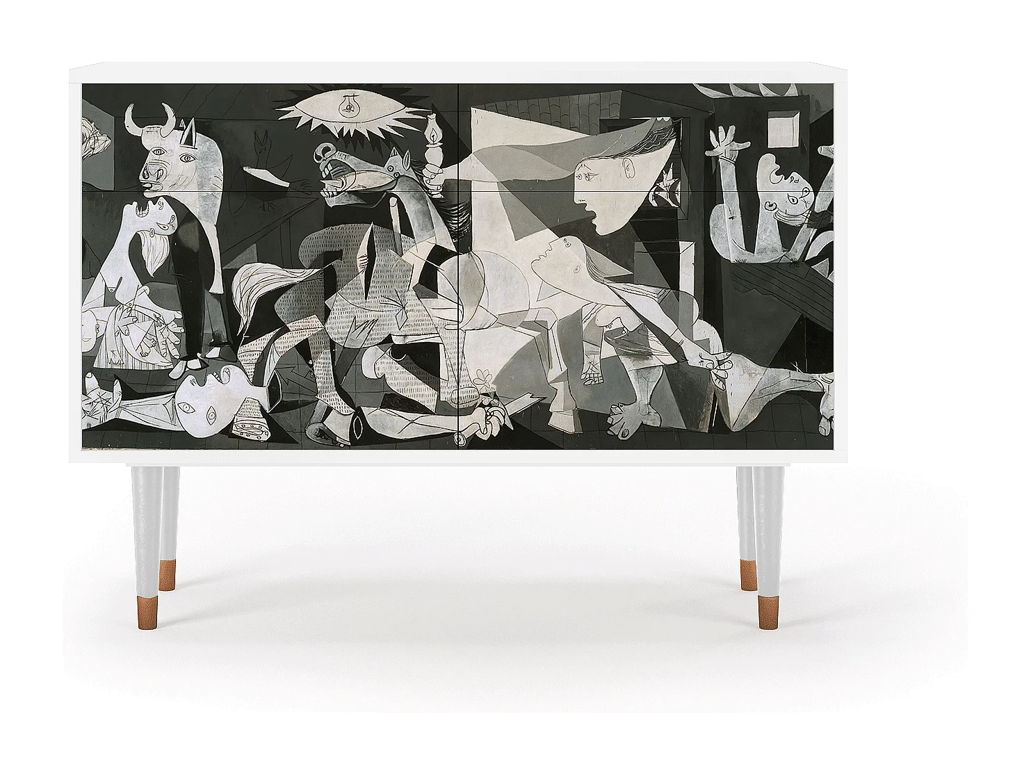 Aparador - 115x85x48 cm - BS4 - Guernica by Picasso, Blanco