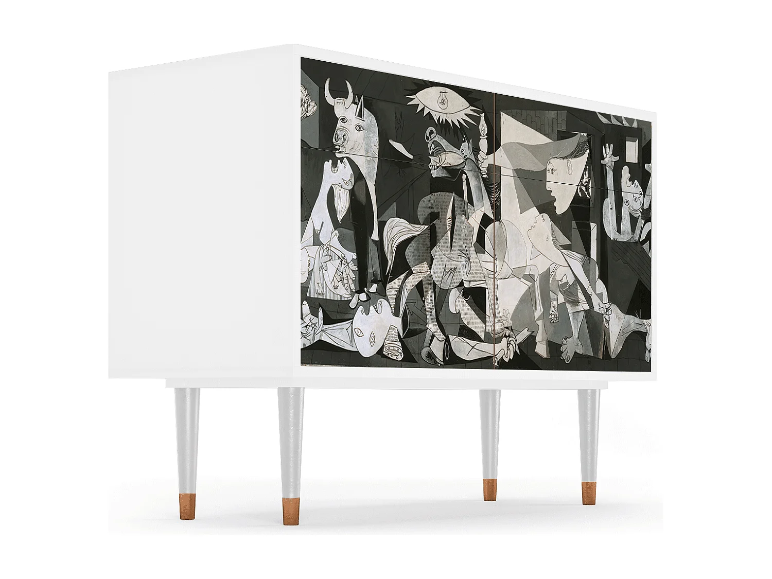 Aparador - 115x85x48 cm - BS4 - Guernica by Picasso, Blanco