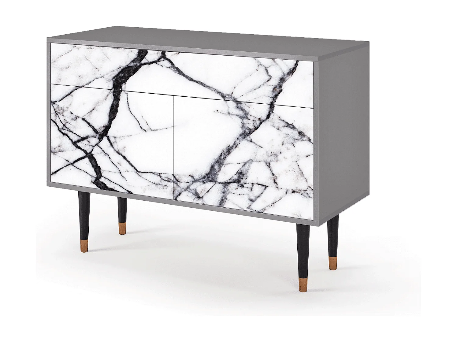Buffet - 115x85x48 cm - BS4 - Raven Marble, Gris